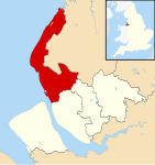 Sefton UK locator map